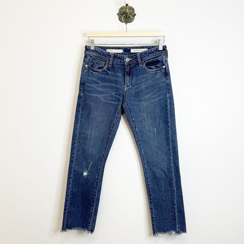 Pilcro and the Letterpress Slim Boyfriend Jeans Distressed Raw Hem Women’s 25